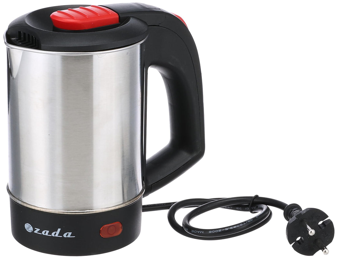 Zada ZKT-160 500W Stainless Steel Travel Kettle, 600 ml Capacity, Silver/Black