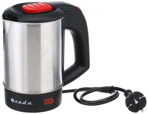 Zada ZKT-160 500W Stainless Steel Travel Kettle, 600 ml Capacity, Silver/Black