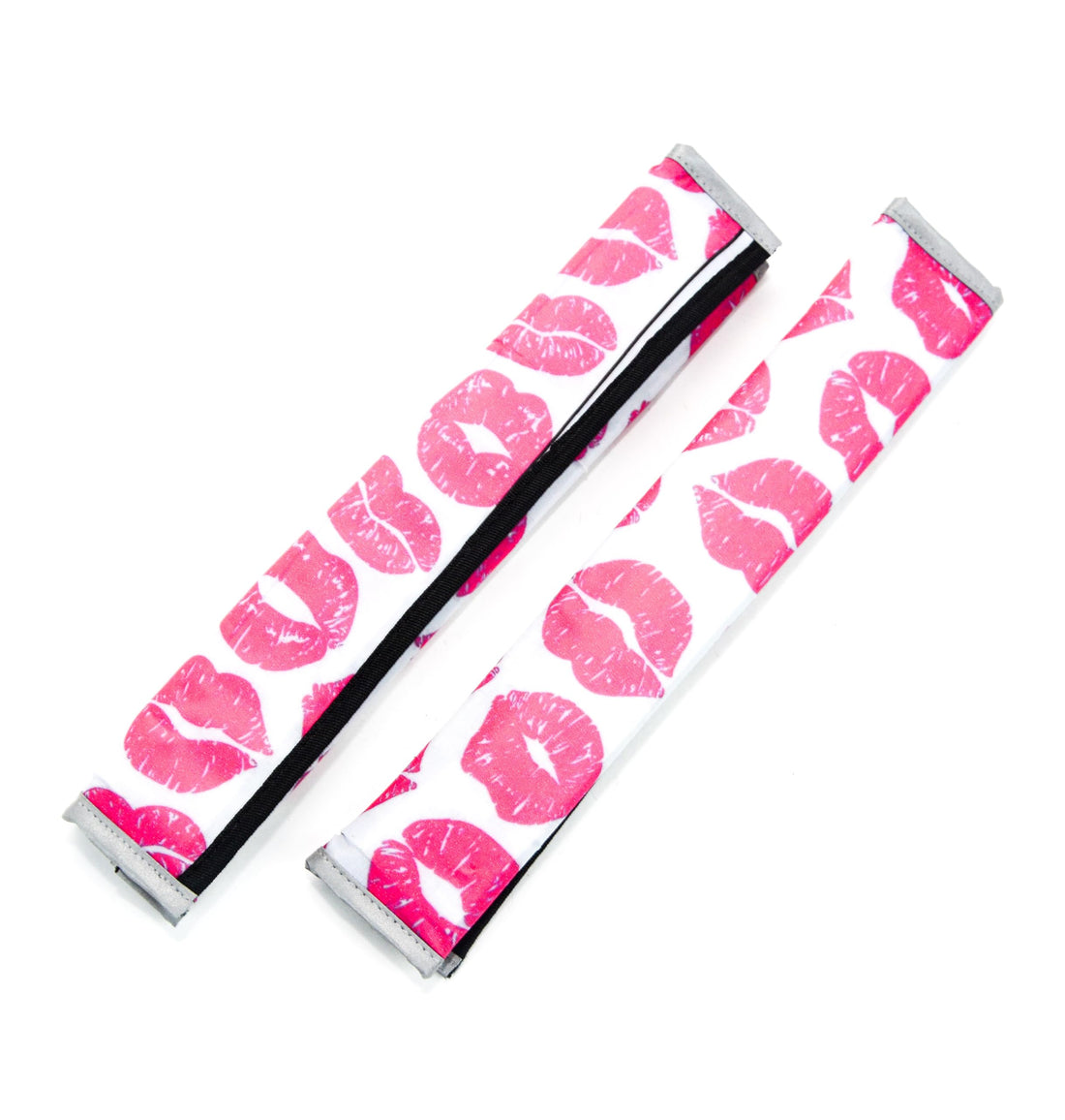 Generic Pink kiss 2 Pcs Sparkling Seat Belt Cover, Protector from radar fines, Accessories Compatible with All Cars With light reflect feature