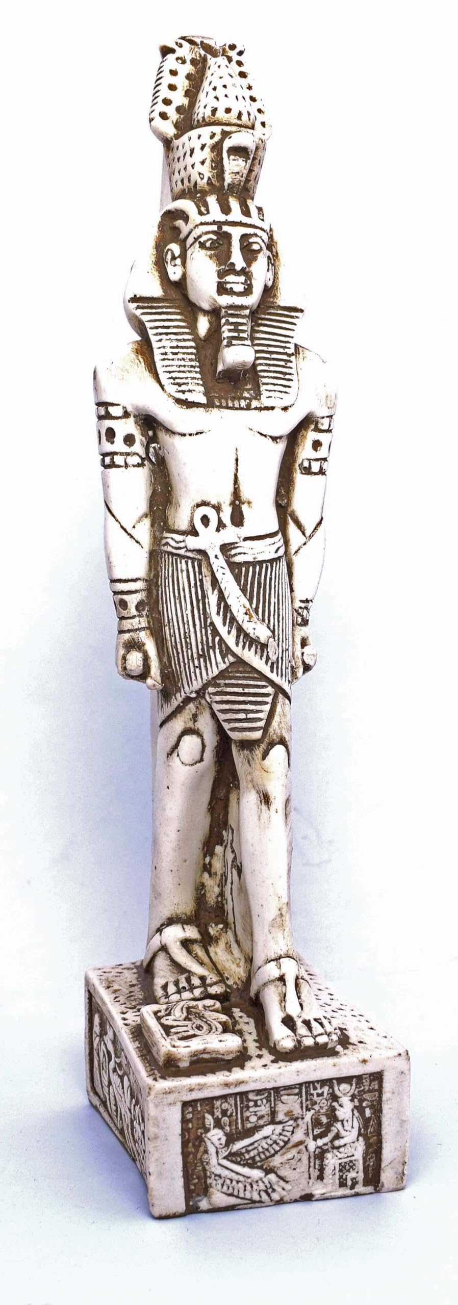 immatgar pharaonic Statue ancient Egyptian souvenirs gifts for women and men Home Décor Sculpture Pharaohs (Ramses 2 - cream 20 CM Height)