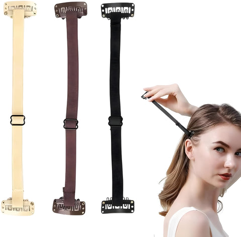 3 Pieces Invisible Face Lift Tape Set with Clips for Lifting Eyebrows and Eyes Adjustable for Hair