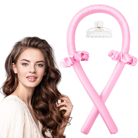 IENIN Heatless Curling Rod Headband, Heatless Hair Curler No Heat Hair Curlers to Sleep in Curl Ribbon with Scrunchies Hair Clips Overnight Hair Curlers Hair Roller for Women Long Hair Styling Tools