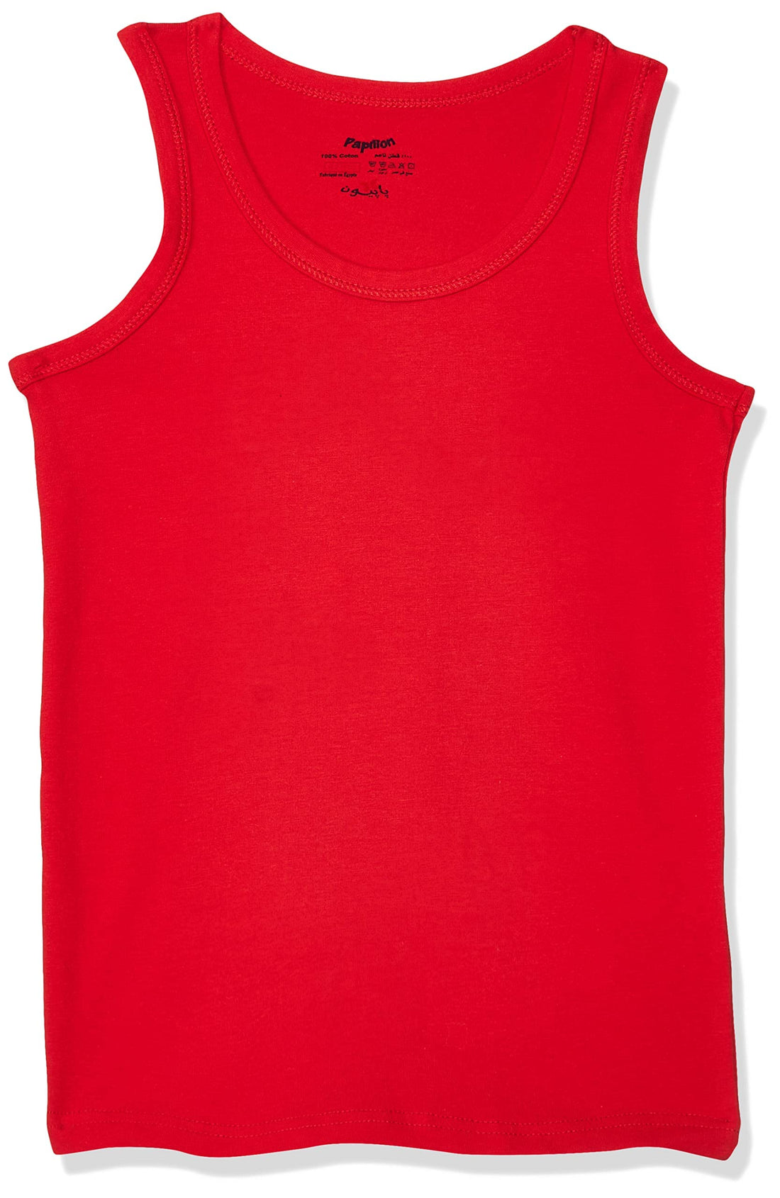 Papillon cotton undershirt sleeveless for boys-red-12 years- Relaxed Fit