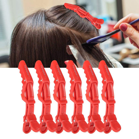 6Pcs Crocodile Hair Clip, Barrette Snap Hair Styling Clips Alligator Anti-slip Single Prong Hairdressing Hair Section Claw Clasps Hair Sectioning Hair Clips for Styling Accessories DIY Supplies