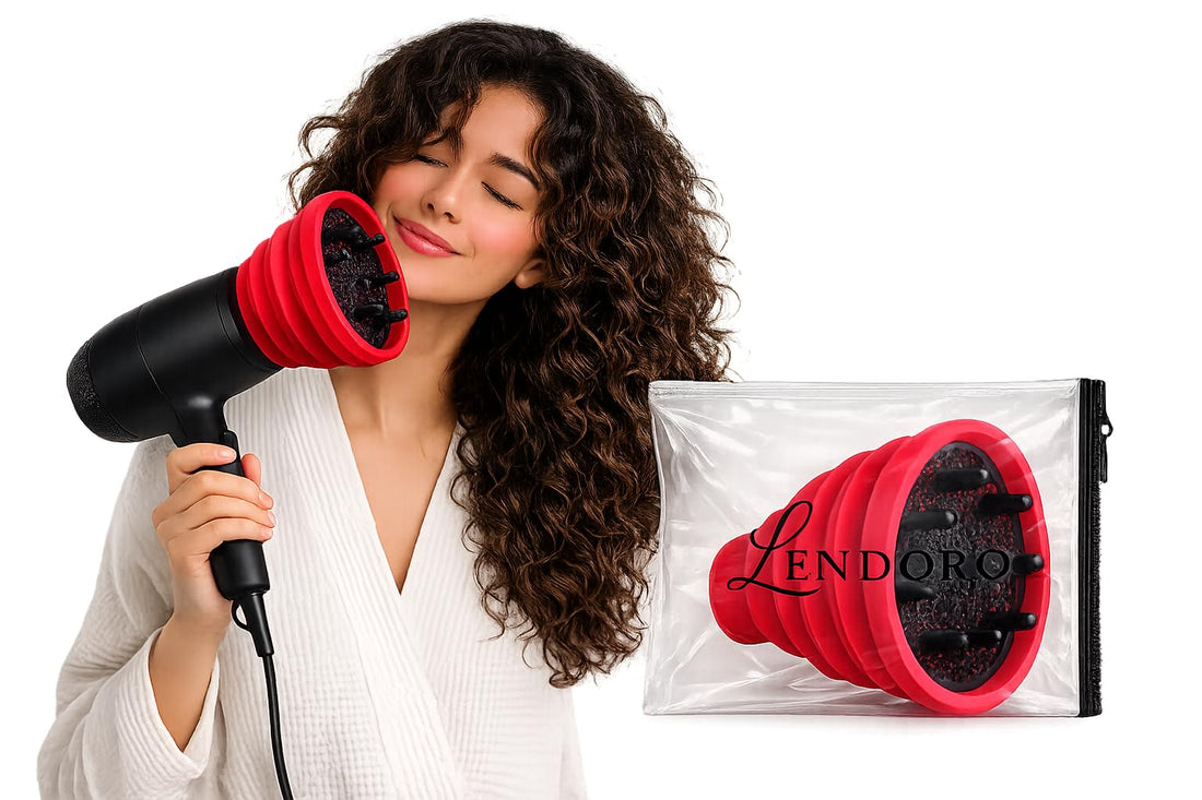 Silicone Hair Dryer Diffuser, Professional Curl Enhancer, Universal Fit, Foldable, for Curly Hair Styling (Red)