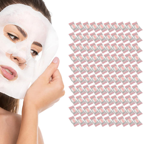 Facial Mask Sheet Paper WHITE Compressed Facial Mask Non-Woven Compressed Sheet Mask Skin Care DIY for Men and Women (pack of 100)