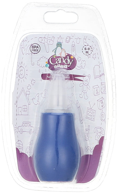 Candy Baby Nasal Aspirator BPA Free For Boys-Blue-0-6 Month
