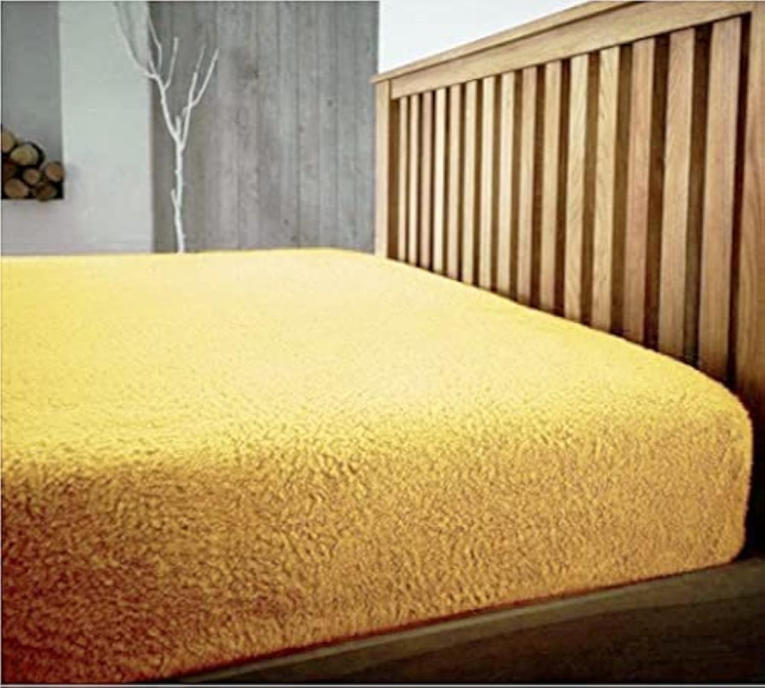 Snooze, Fitted Fleece - Yellow - 120 * 195 cm