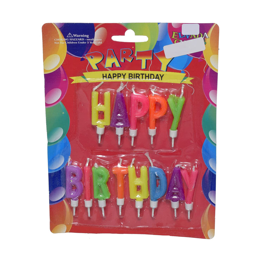 Wonka Party Happy Birthday Candles Set Of 11 - Multi Color