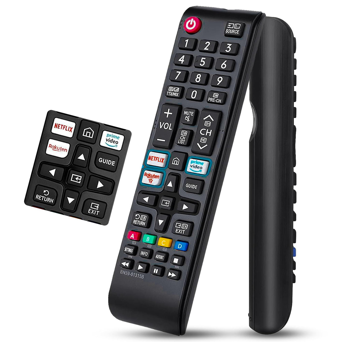 Samsung Universal TV Remote - Compatible with Most Samsung QLED UHD HDR LCD Frame Curved 4K 8K Smart TVs, Includes Netflix/Prime Video/Rakuten TV Buttons