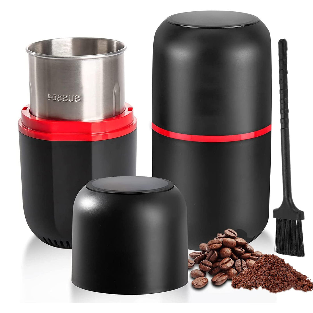 Necomi Electric Coffee Grinder, 4.2oz/120g Large Capacity, 150W Stainless Steel Blades, Grinds Coffee, Spices, Nuts & Herbs