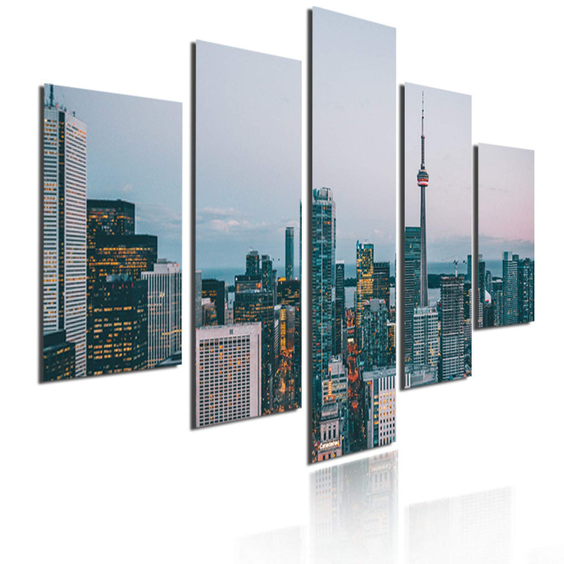 5 Pieces Wall Art 5 Piece Wall Art For Living Room Sunset City Minaret Canvas Painting Wall Decor Bedroom Room Decor Posters Framed And Stretched Wall Art Prints（60x32inch）
