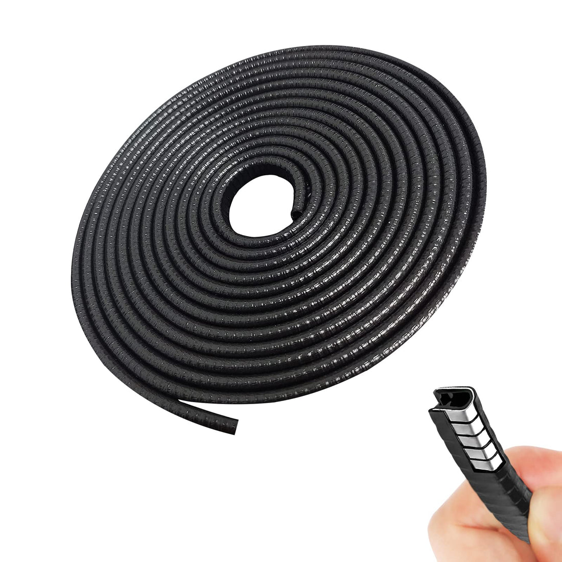 Car Door Edge Protectors, Car Door U-Shaped Anti-Collision Protectors, Paste-Free Car Door Rubber Clip Guard, Trim Car Door Protectors Edge Guards for SUV, Sedan, MPV and Most Car(Black, Length 4m)