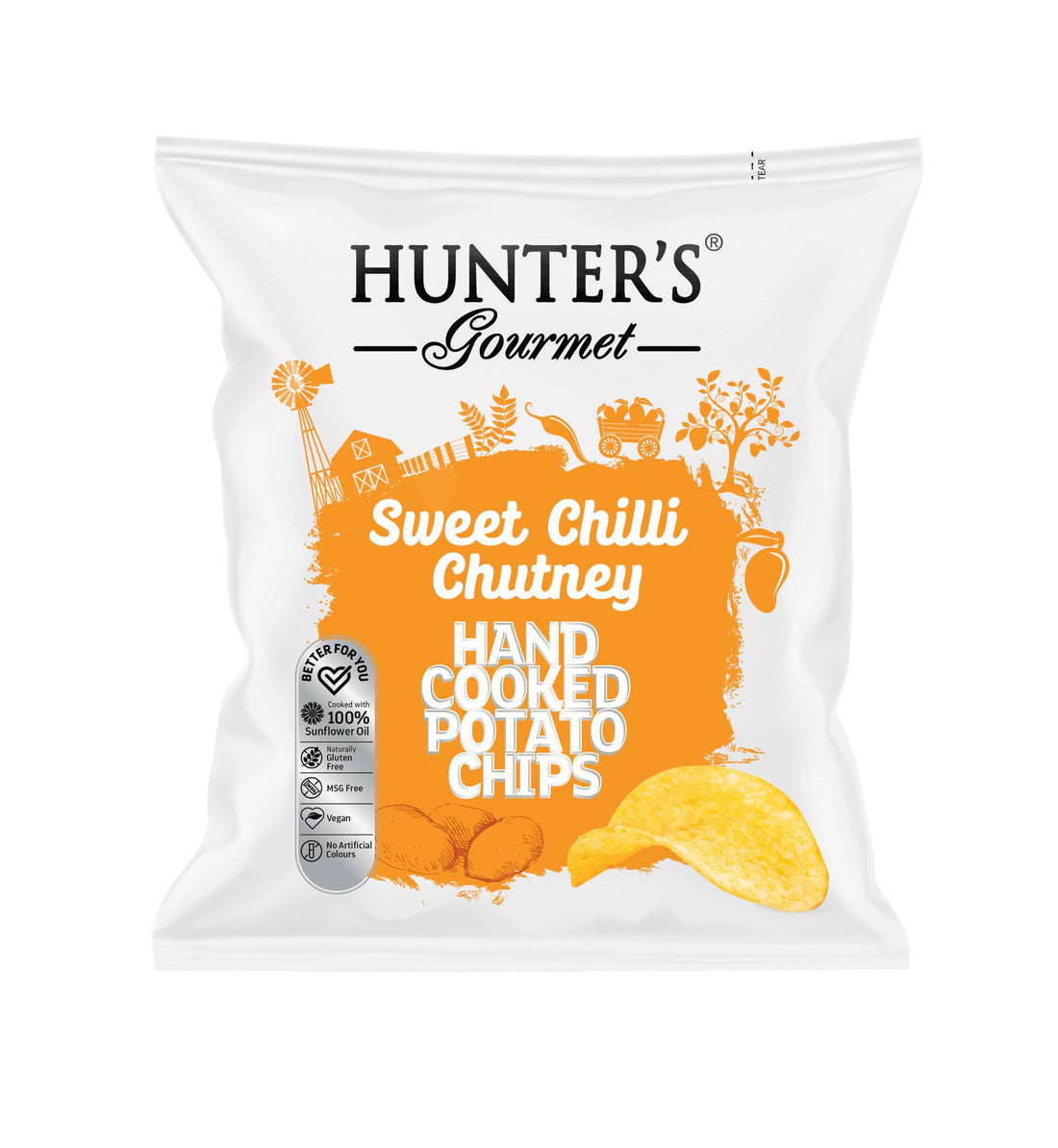 Hunter's Gourmet Hand Cooked Potato Chips Sweet Chilli Chutney 40g