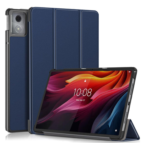 fashion mania Tablet Case for Lenovo Tab K11 Plus 11.45 inch (2024), Tri-Fold Smart Case,Multi-view Bracket, Auto Sleep/Wake (blue)