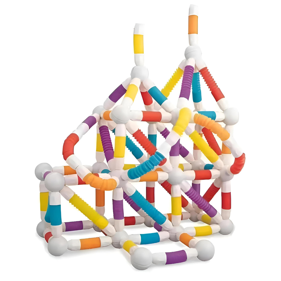 Magnetic Balls - Flexible 3D Educational STEM Building Kit for Kids with Telescopic Sticks to Enhance Imagination and Construct Creative Models for Science Learning