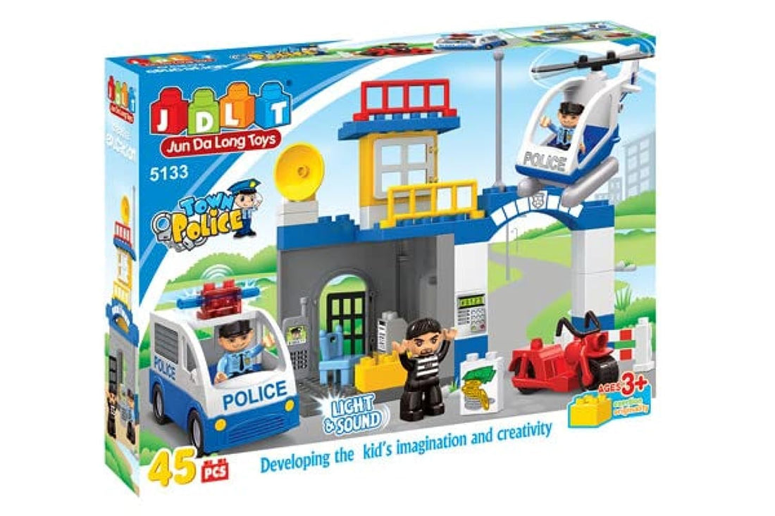 Town Police Series Blocks 45 PCS Light & Sound