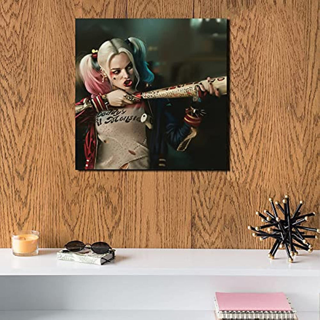 HARLEY QUINN MDF Wall Art 30x30 Centimeter - 2725608616405