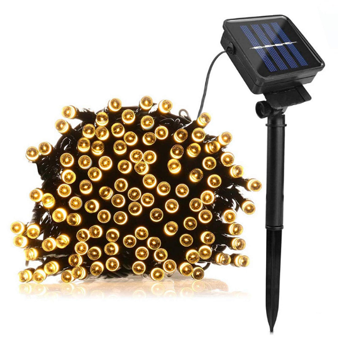 5 m 50 LED Solar String Lights Outdoor Waterproof 8 Modes Warm White Fairy Lights for Garden, Patio, Balcony, Window, Fence, Tree, Wedding, Fairy Lights, Decorative