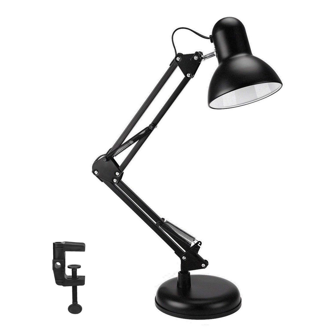 WAFTING Desk Lamp with LED Bulb and Clip, Metal Frame, Adjustable Position, for Home and Office
