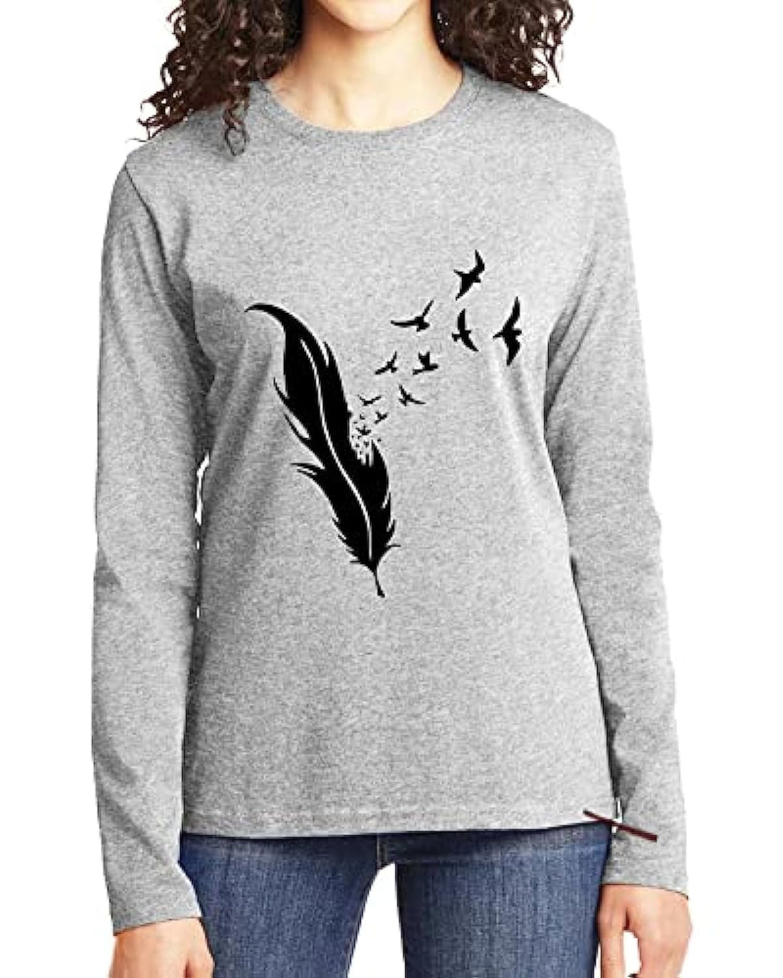Print Online"FEATHER" T-Shirt