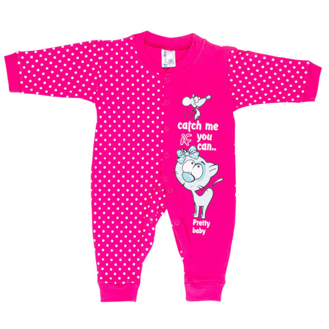 Papillon Girls Cotton Long Sleeves Bodysuit Printed Catch Me Baby & Toddler Sleepers (pack of 1)