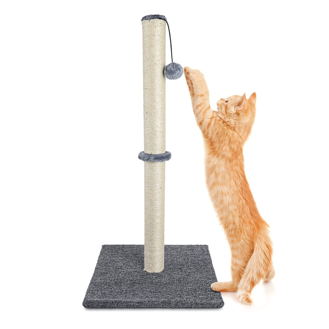 Cat Scratching Post Cat Scratchers for Indoor Cats Carpet Cat Scratching Post with Sisal Rope and Hanging Ball for All Cats(34 Inches)…