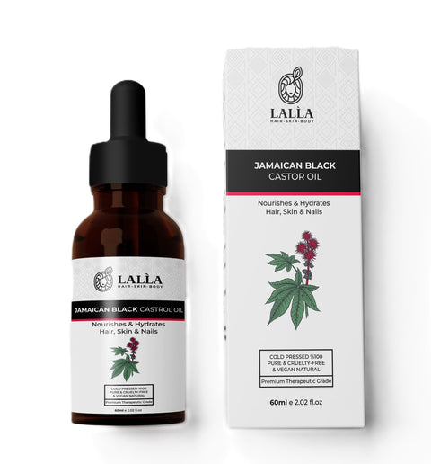 LALLA Jamaican Black Castor Oil for hair eyelashes and eyebrows 60ml