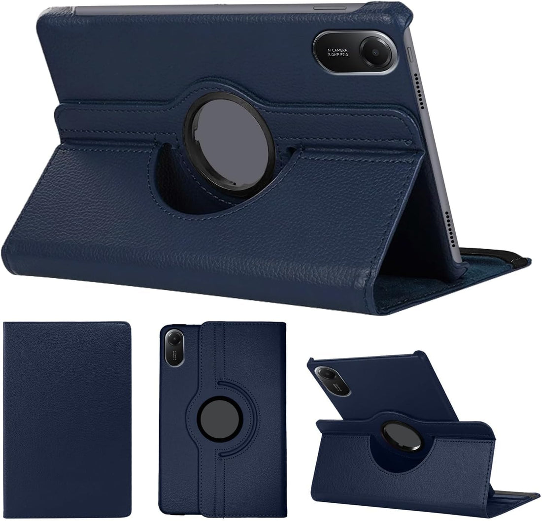 Protective Case for Xiaomi Redmi Pad 2 11 inch 2025, PU Leather, 360 Degree Rotatable Multi-Angle Stand, Blue