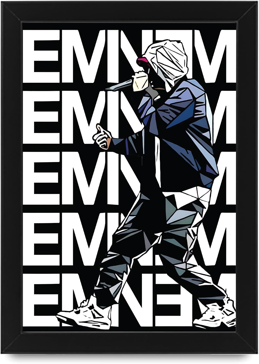 Artist Typography Music Poster - Bold and Iconic Wall Art for Music Enthusiasts and Modern Spaces (White)