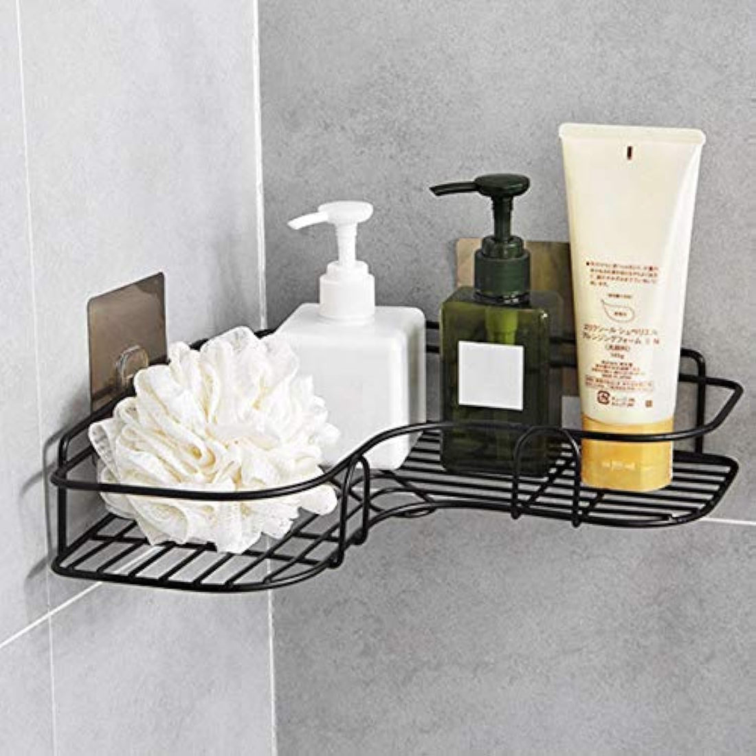 Punch-Free Multipurpose Kitchen Bathroom Storage Shelf Wall Holder Storage Rack Bathroom Rack Organizer Storage Box with Strong Magic Sticker Shower Caddies Kitchen Rack Storage Rack