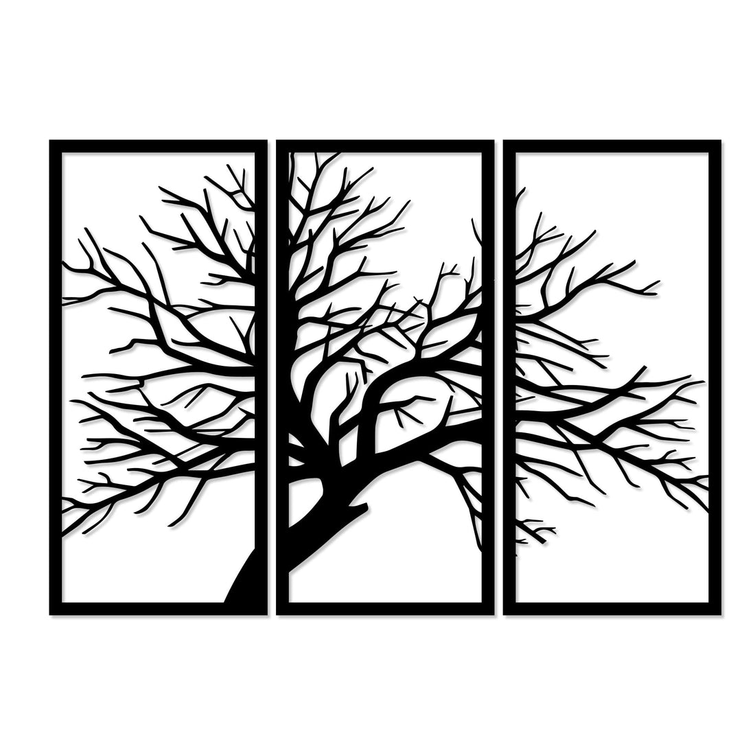 Home Gallery decorative tree wooden wall art 3 panels 80x130 cm