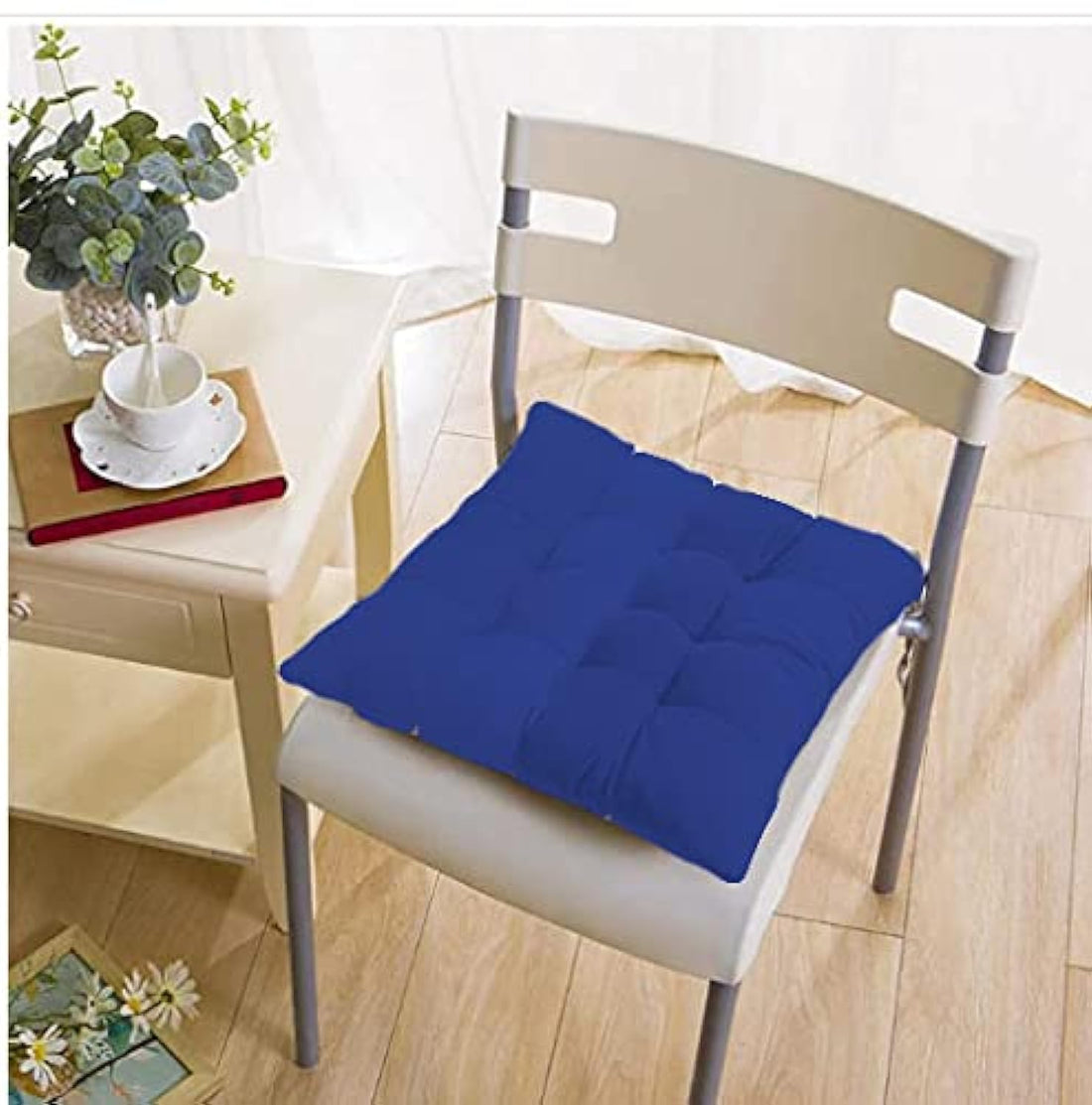 Tigers Trade Lines Chair Cushions-Egyptian Cotton- For Home,Hotels,Office,Cafee Shops From (Blue, 50 * 50 cm)