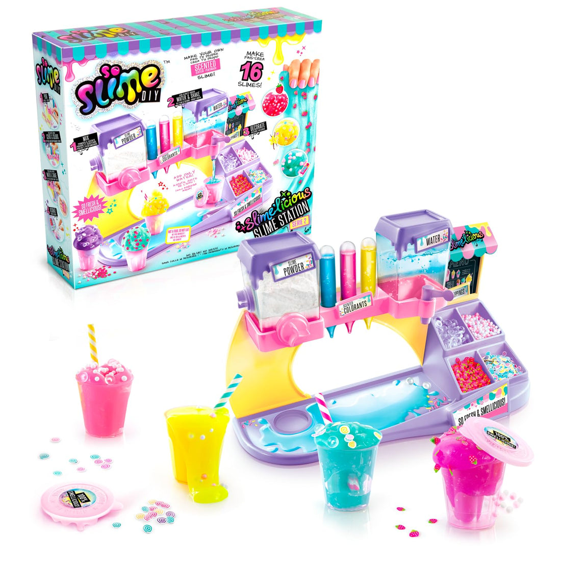 Canal Toys So Slime DIY Slime Station Set | Create Your Own Scented Slime with Glitter, Charms & Beads | Fluffy Slime Shaker Kit | Kneading Toy & Butter Slime Craft Set for Children from 6