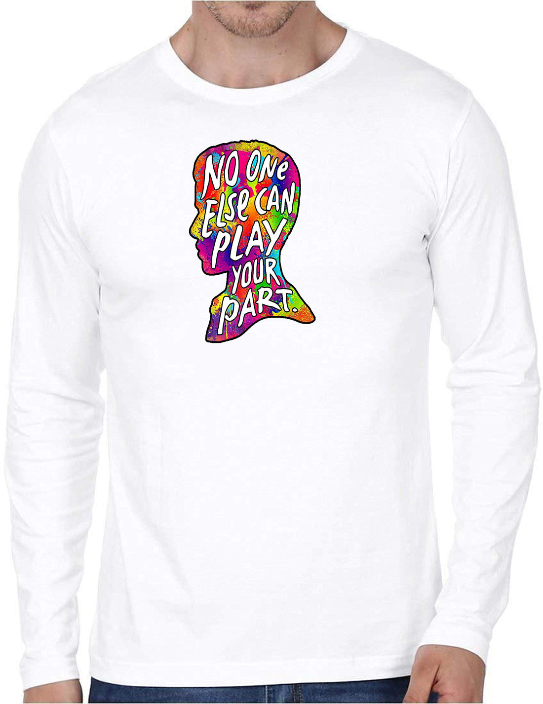 Glow In The Dark Cotton T-Shirt Full Sleeve O22 - XXL