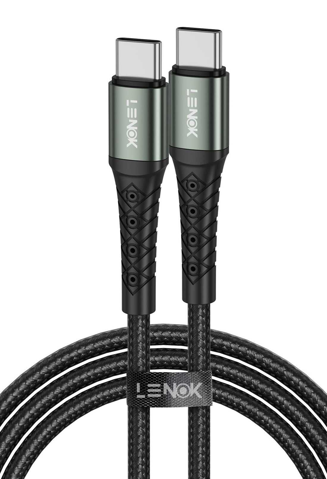 LENOK USB C Charger Cable 60W type C to type C Cable PD 3.0(4ft/1.2m), Compatible with iPhone 15/15 Pro/Samsung Galaxy S23/22/Z Fold/Z Flip/Google Pixel 7/MacBook Air iPad Pro/Mini iPad, etc. (1.2 M)