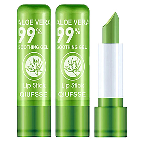 3PCS Aloe Vera Lipstick, Magic Temperature Color Change, Moisturizing, Repairing, Nourishing Lip Balm