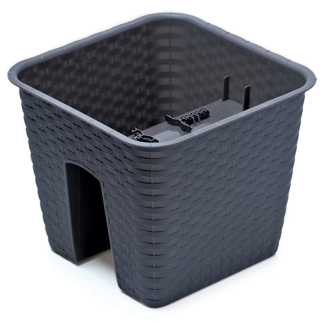 Prosperplast Ratolla Railing Square flowerpot 27.7 cm anthracite
