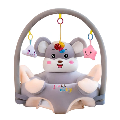 Baby Shoora Baby Sitting Support Shape Mouse For Boys-Grey