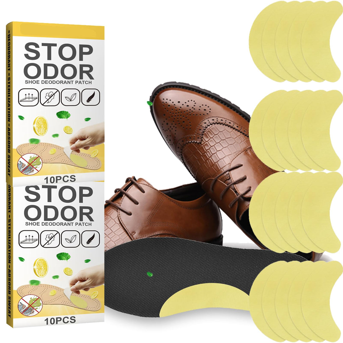 Shoe Deodorant, 20pcs Shoe Deodorant Patch, Shoe Deodorant Stickers, Shoe Deodorant, Foot Freshener for Shoes, Prevents Feet Odor