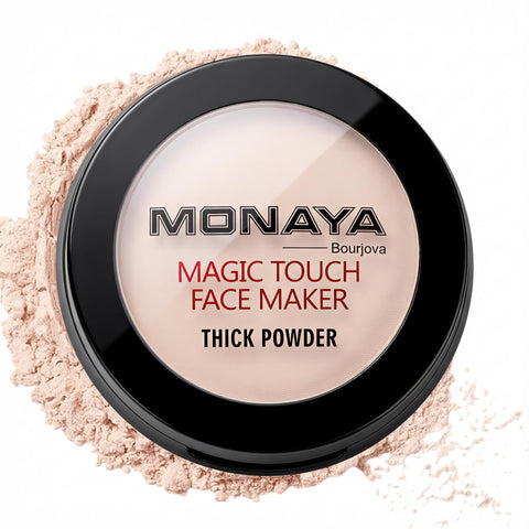 Monaya P001A High-Coverage Pressed Powder – Evens Skin Tone & Conceals Imperfections, Soft Matte Finish with Shine Control, Lightweight Silky Formula Easy to Blend, Long-Lasting (P102A)