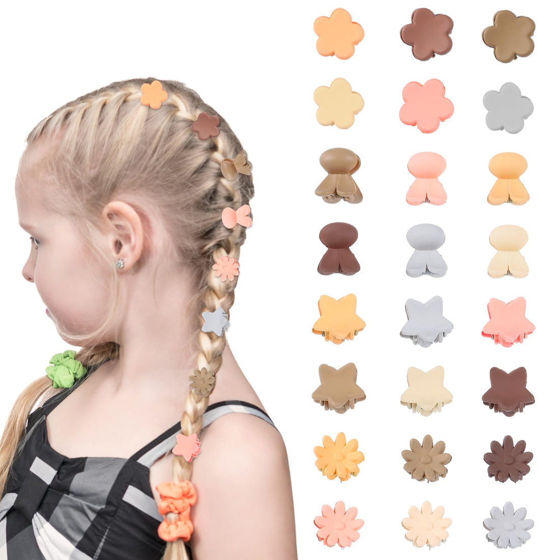 Pack of 40 Mini Flower Hair Clips, Girls Hair Clips, Small Hair Clips, Daisy Hair Pin for Christmas, Birthday, Party Gifts