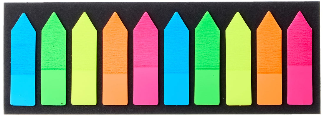 Diverse 10 Colored Arrow Sticky Notes 200-Piece