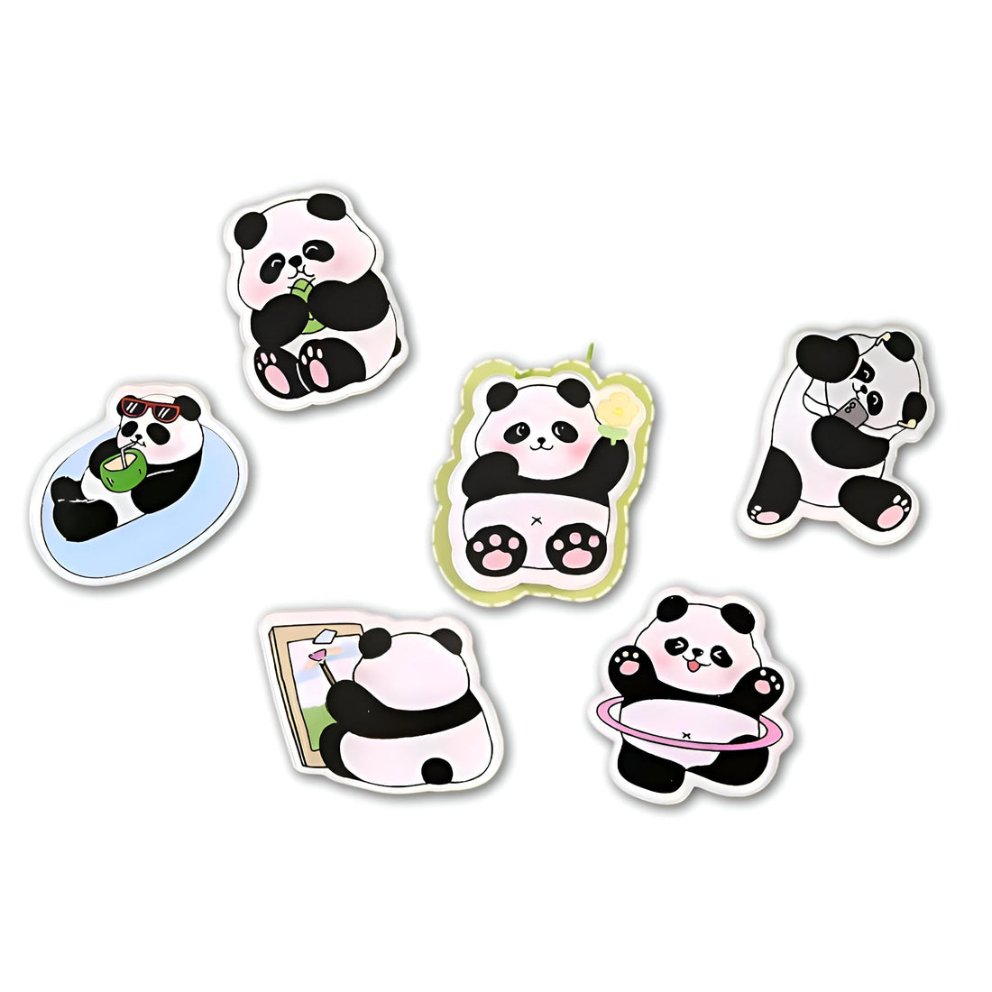 Non-Electronic Baby Fever Patches - Panda-printed, reusable, chemical-free forehead stickers, 5-pack for gentle, real-time temperature tracking without batteries.