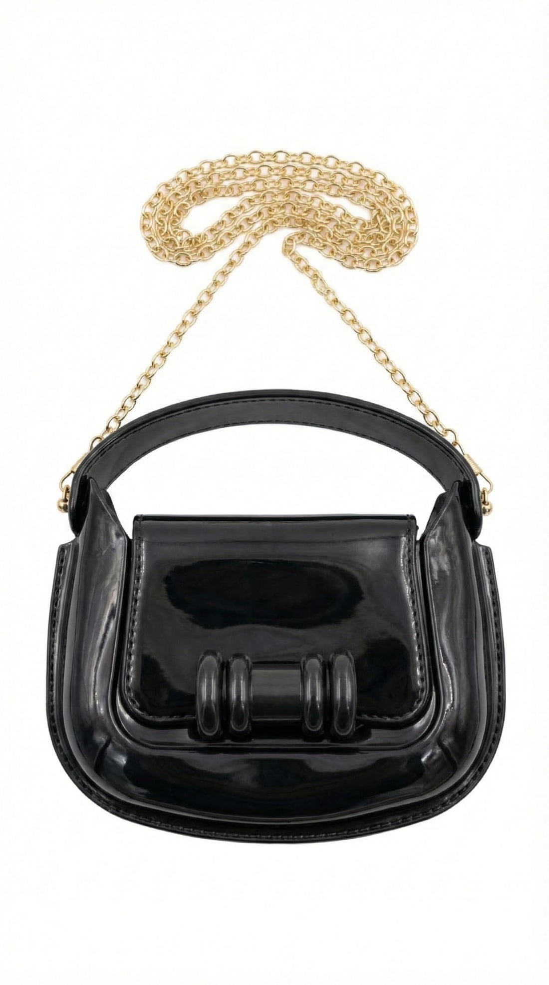 Nopatia Women's Mini Handbag - Elegant Gold Chain Crossbody Bag - Fashion Design with Shiny and Attractive Finish for Occasions and Daily Outfits