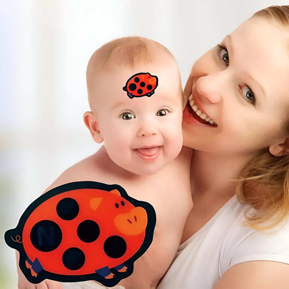 Cool Cartoon Forehead Temperature Stickers for Fever Monitor for Babies, Babies, Adults - Essential Home Supplies for Quick and Easy Fever Detection (10)