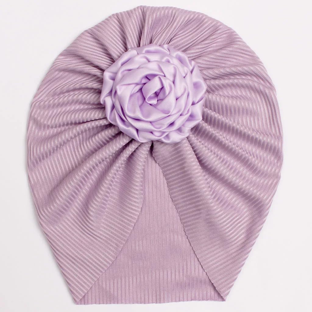 Nopatia Baby Girl Turban Hat Soft Stretchy Cotton Bonnet with Big Flower Bowknot Stylish Newborn Baby Girl Photography Props Comfortable Sensitive Skin (Multicolor)