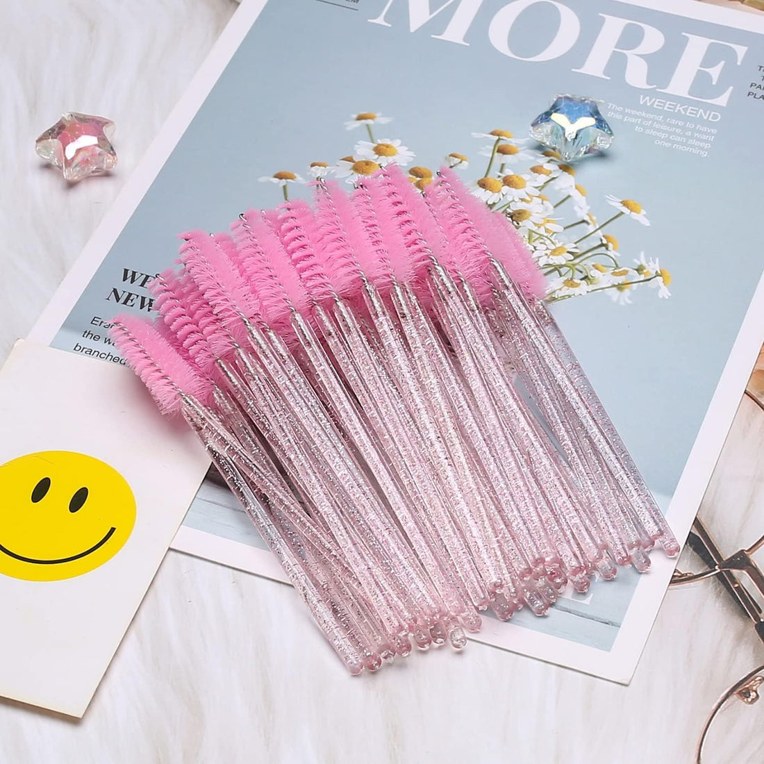 20 PCS Disposable Eyelash Brushes Mascara Wands Eye Lash Eyebrow Applicator Cosmetic Makeup Brush Tool Kits (multi colour)