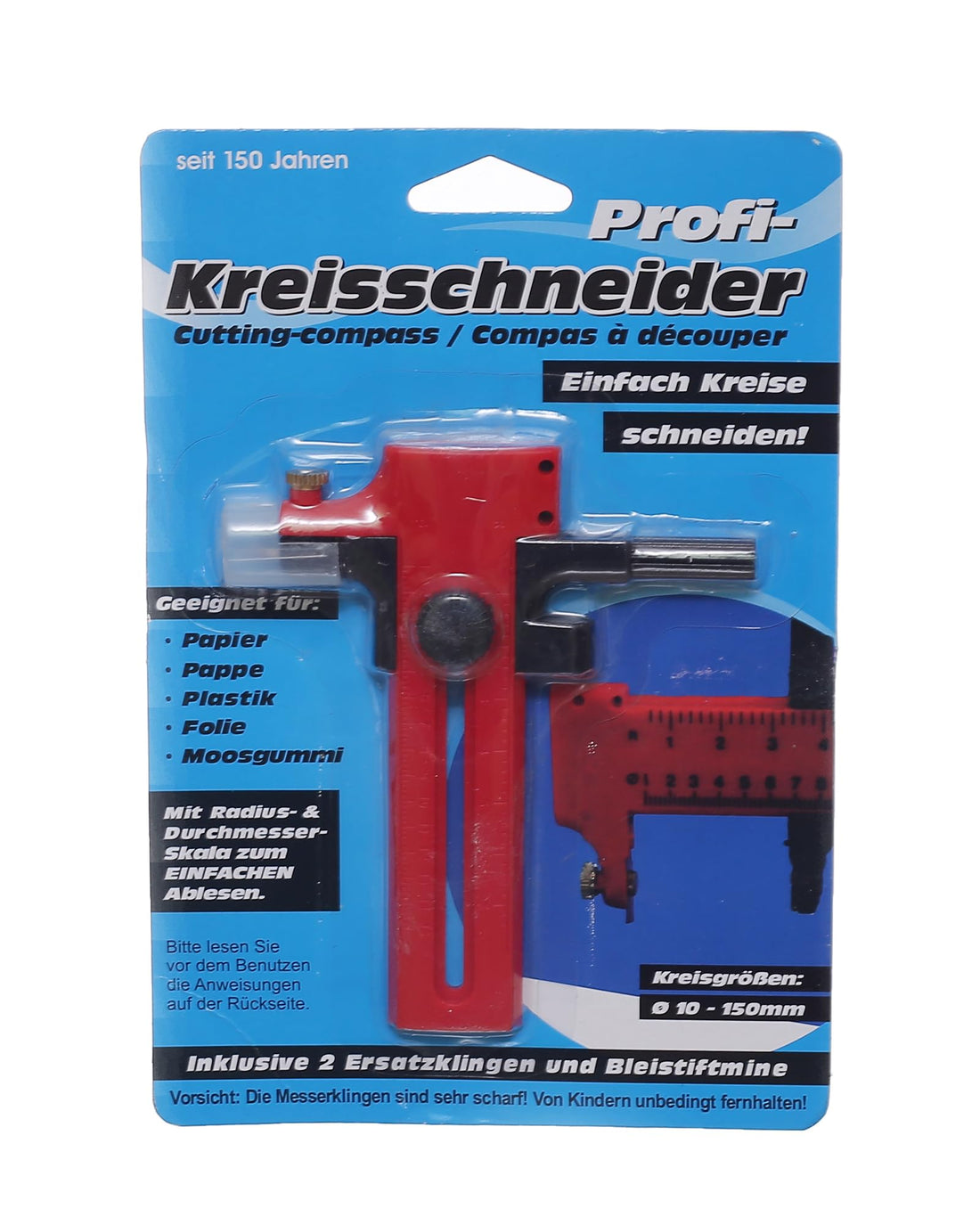 Circle Cutter JM-145 10–150mm – Adjustable, precise cutting tool for crafts, DIY, school projects, office use, arts, creative projects, and professional design applications.