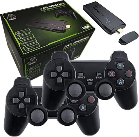YU WELL 2.4G Retro Gaming Console Plug and Play Video Game Stick with Built-in 15000 Games and 20000 Games (15000+ GAMES,64GB)